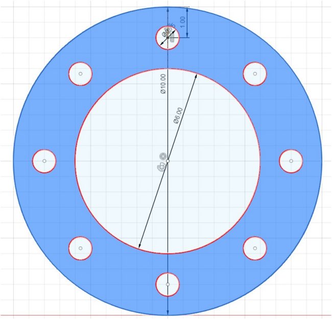 flange cad drawing